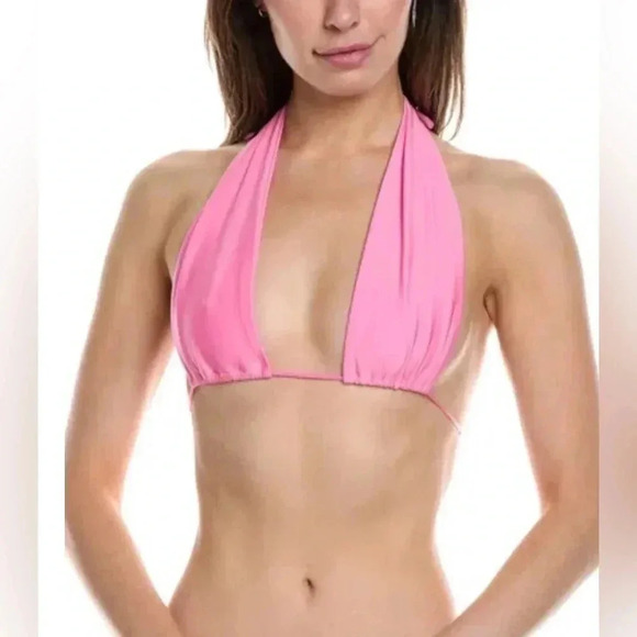 Monica Hansen Beachwear Women's Size Large Money Maker Halter Bikini Top Orchid - Picture 3 of 11